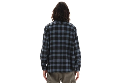 Emerson Button Down Flannel Πουκάμισο Μακρυμάνικο Ανδρικό (252.EM60.10 STONE BLUE-BLACK)