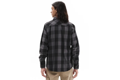 Emerson Checkered Button Down Flannel Πουκάμισο Μακρυμάνικο Ανδρικό (252.EM60.80 D. GREY-BLACK)