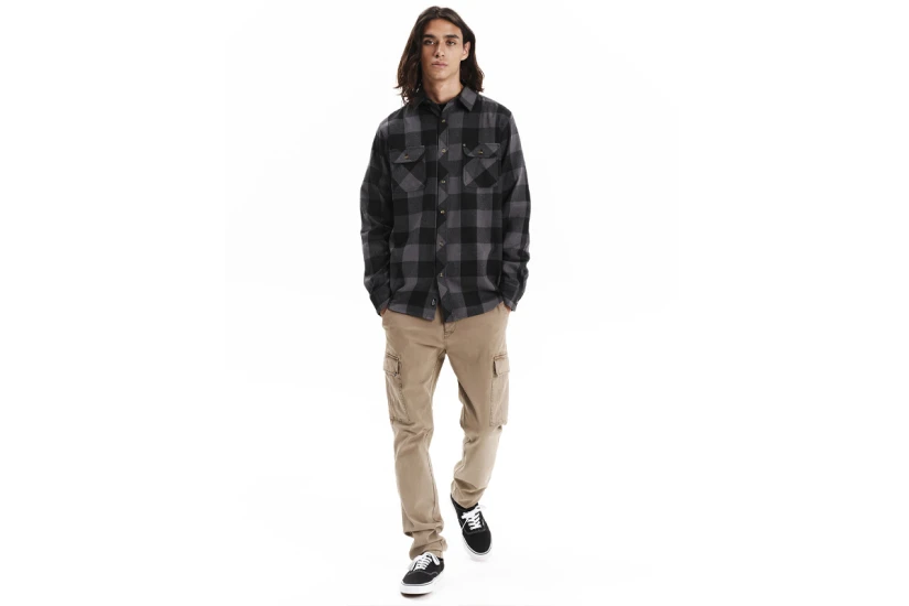 Emerson Checkered Button Down Flannel Ανδρικό Μακρυμάνικο Πουκάμισο