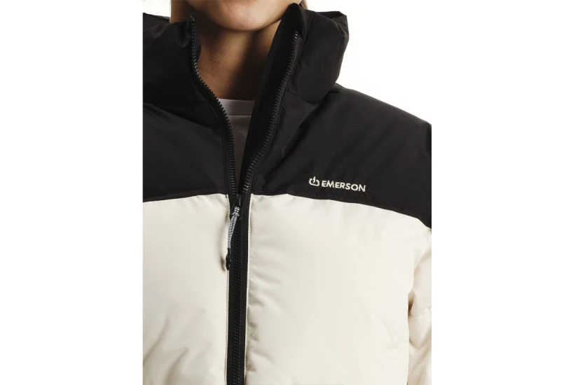 Emerson Γυναικείο Μπουφάν Puffer Εκρού, Μαύρο