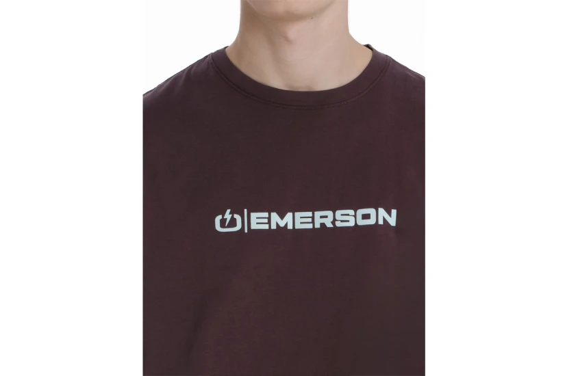 Emerson Logo Ανδρικό Κοντομάνικο T-Shirt Μπορντό