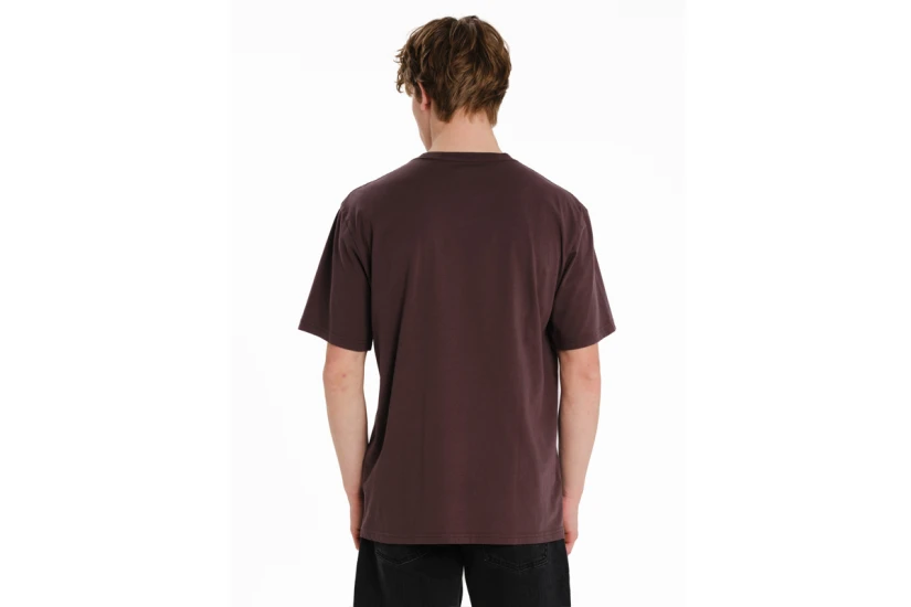 Emerson Solid Ανδρικό Κοντομάνικο T-Shirt Μπορντό