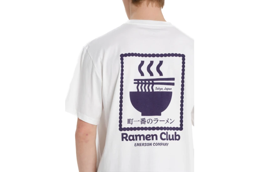 Emerson Ramen Club Ανδρικό Κοντομάνικο T-Shirt Λευκό