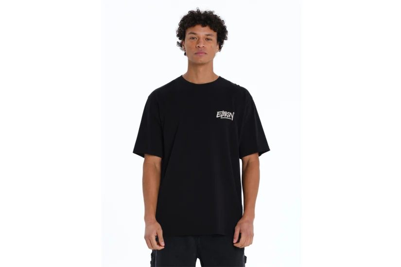 Emerson Ανδρικό Κοντομάνικο T-Shirt Μαύρο, Λευκό