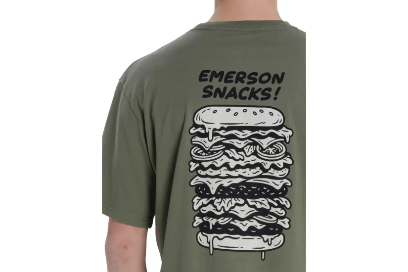 Emerson Snacks Ανδρική Κοντομάνικη Μπλούζα Λαδί