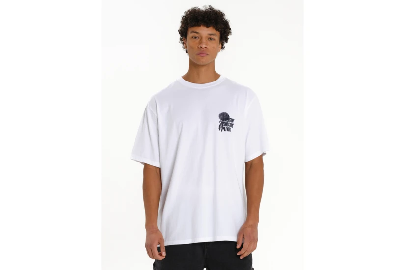Emerson Conscious Living Ανδρικό Κοντομάνικο T-Shirt Λευκό, Γκρι Σκούρο