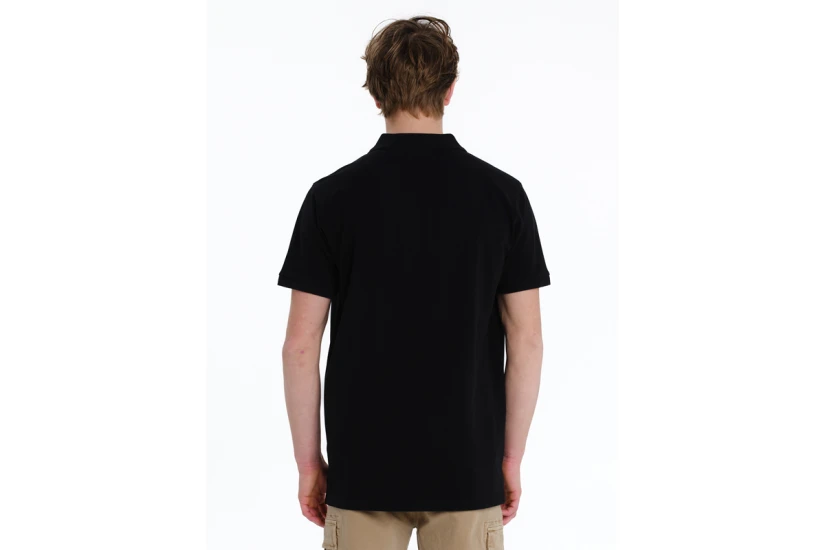Emerson Ανδρικό Κοντομάνικο Polo T-Shirt Μαύρο