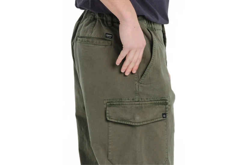 Emerson Half-Elasticated Ανδρικό Παντελόνι Cargo Λαδί
