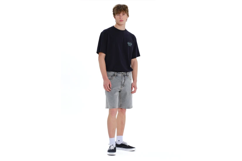 Emerson Stretch Denim Ανδρική Βερμούδα Τζιν Γκρι Ανοιχτό