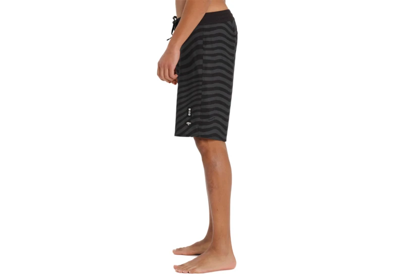 Emerson Printed Recycled Boardshort Ανδρικό Μαγιό Βερμούδα Μαύρο, Γκρι Σκούρο