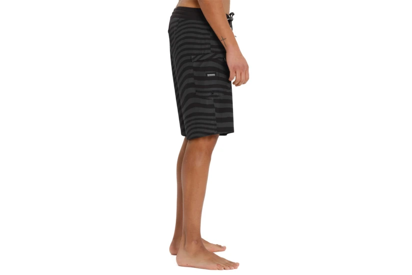 Emerson Printed Recycled Boardshort Ανδρικό Μαγιό Βερμούδα Μαύρο, Γκρι Σκούρο
