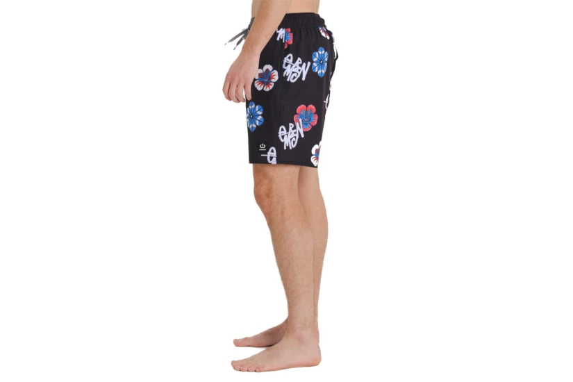 Emerson Recycled Printed Boardshort Ανδρικό Μαγιό Βερμούδα Μαύρο, Διάφορα Xρώματα