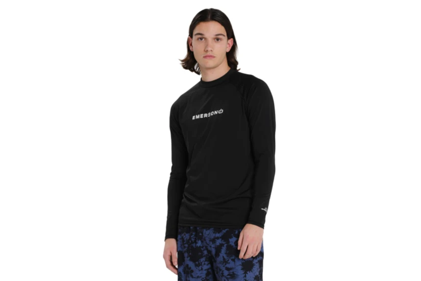 Emerson Rashguard Ανδρική Μακρυμάνικη Μπλούζα UV Protection Μαύρη