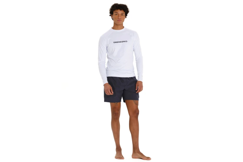 Emerson Rashguard Ανδρική Μακρυμάνικη Μπλούζα UV Protection Λευκή