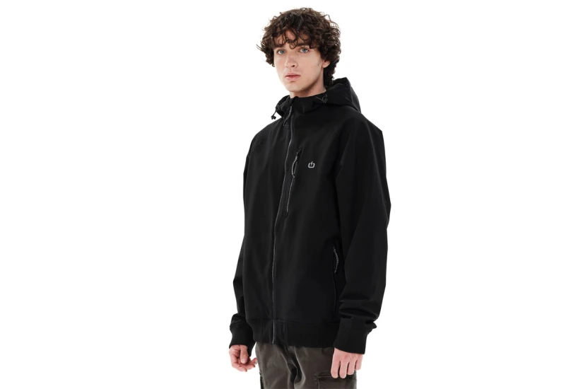 Emerson Hooded Μπουφάν Bomber Ανδρικό (262.EM10.18 BLACK)
