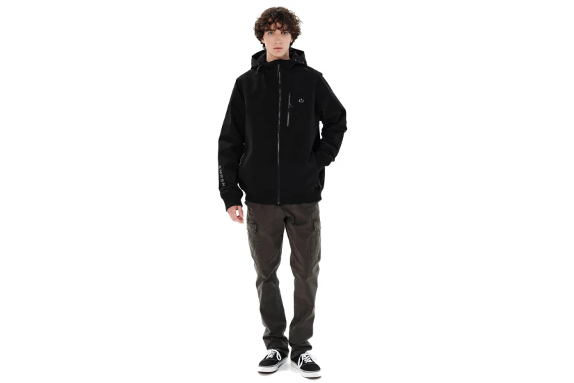 Emerson Hooded Μπουφάν Bomber Ανδρικό (262.EM10.18 BLACK)