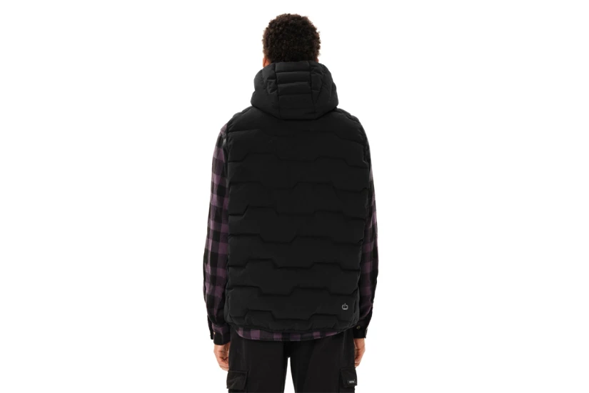 Emerson Hooded Puffer Μπουφάν Αμάνικο Ανδρικό (262.EM10.57 BLACK)