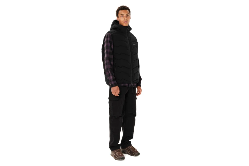 Emerson Hooded Puffer Μπουφάν Αμάνικο Ανδρικό (262.EM10.57 BLACK)