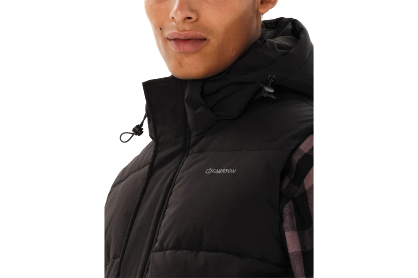 Emerson Hooded Puffer Μπουφάν Αμάνικο Ανδρικό (262.EM10.73 BLACK)