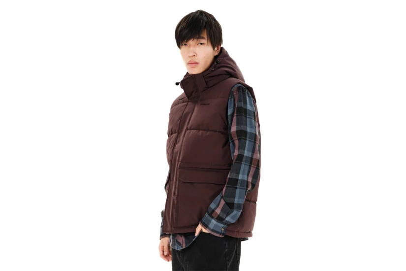 Emerson Hooded Puffer Μπουφάν Αμάνικο Ανδρικό (262.EM10.73 CHOCOLATE BROWN)