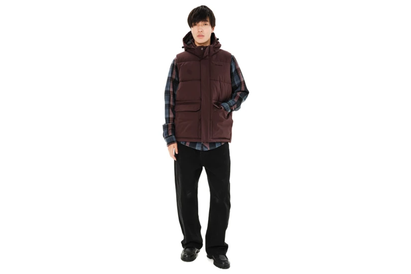 Emerson Hooded Puffer Μπουφάν Αμάνικο Ανδρικό (262.EM10.73 CHOCOLATE BROWN)