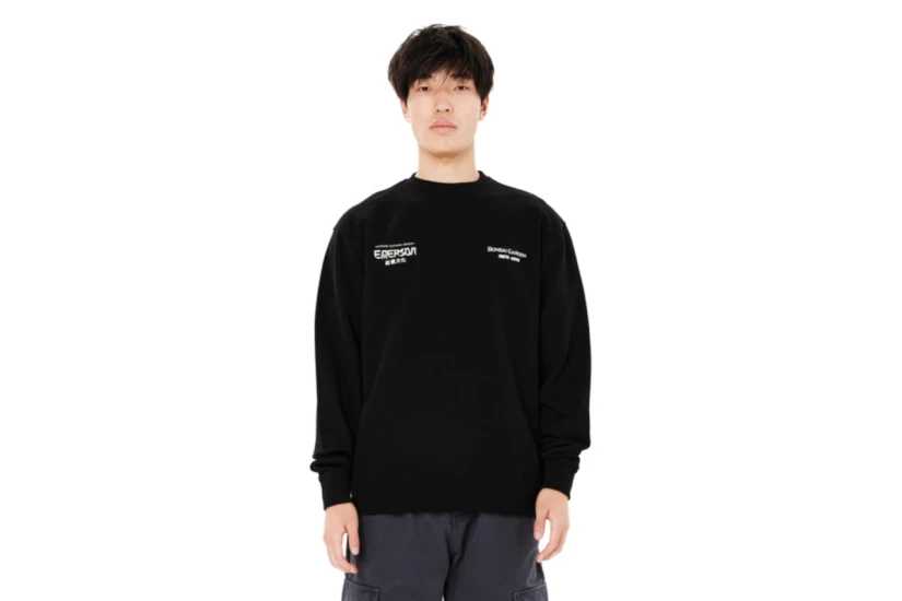 Emerson Japanese Cultural Society Μπλούζα Με Λαιμόκοψη Ανδρική (262.EM20.27 BLACK)