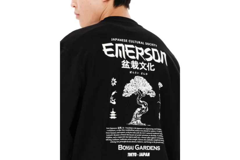 Emerson Japanese Cultural Society Μπλούζα Με Λαιμόκοψη Ανδρική (262.EM20.27 BLACK)