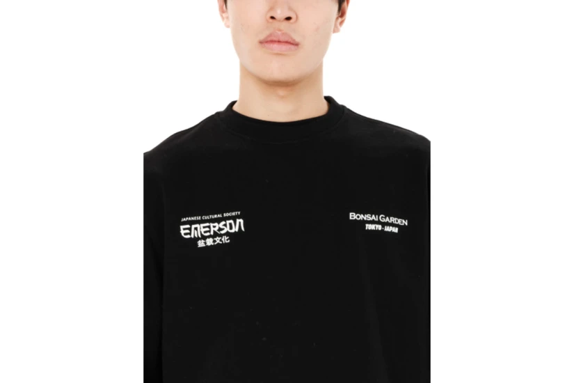Emerson Japanese Cultural Society Μπλούζα Με Λαιμόκοψη Ανδρική (262.EM20.27 BLACK)