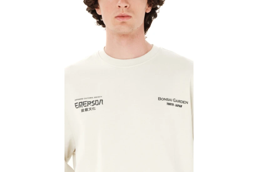 Emerson Japanese Cultural Society Μπλούζα Με Λαιμόκοψη Ανδρική (262.EM20.27 CLAY WHITE)