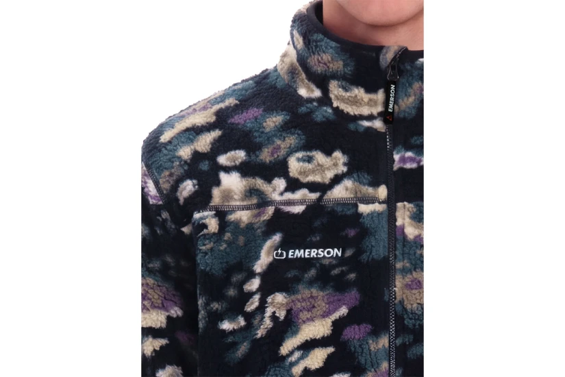 Emerson High Pile Ζακέτα Fleece Ανδρική (262.EM290.122 PR627 OFF BLACK)