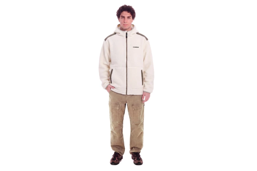 Emerson Hooded High-Pile Ζακέτα Fleece Ανδρική (262.EM290.43 OFF WHITE)