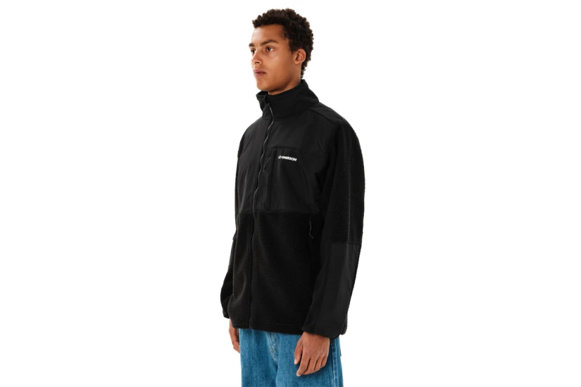 Emerson High Pile Ζακέτα Fleece Ανδρική (262.EM290.51 BLACK)