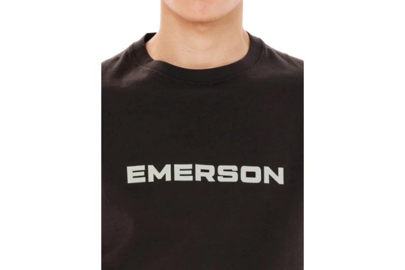 Emerson Ανδρική Μακρυμάνικη Μπλούζα Καφέ, Εκρού