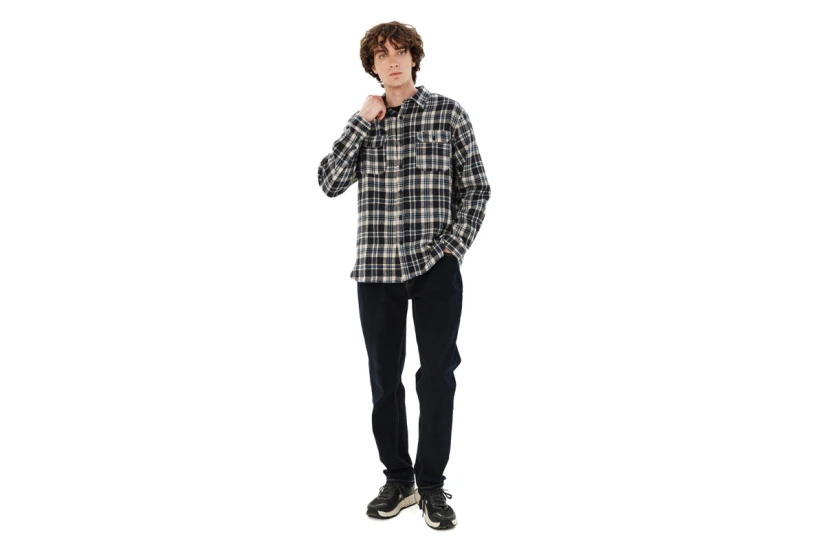 Emerson Checkered Flannel Πουκάμισο Μακρυμάνικο Ανδρικό (262.EM60.10 MIDNIGHT-OFF WHITE)