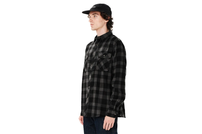 Emerson Checkered Flannel Πουκάμισο Μακρυμάνικο Ανδρικό (262.EM60.80 PINE GREY-BLACK)