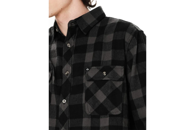 Emerson Checkered Flannel Πουκάμισο Μακρυμάνικο Ανδρικό (262.EM60.80 PINE GREY-BLACK)