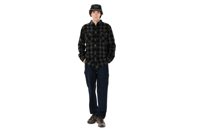 Emerson Checkered Flannel Πουκάμισο Μακρυμάνικο Ανδρικό (262.EM60.80 PINE GREY-BLACK)