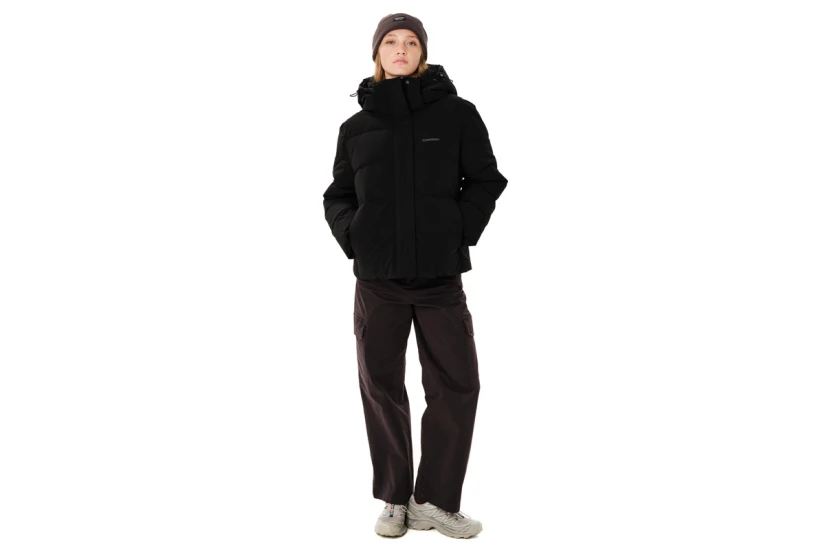 Emerson Detachable Hood Γυναικείο Μπουφάν Puffer με Κουκούλα Μαύρο