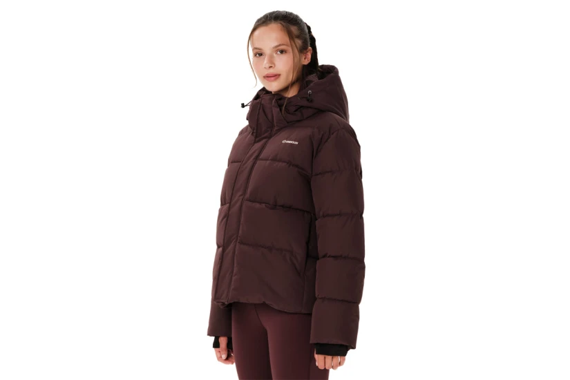 Emerson Detachable Hood Γυναικείο Μπουφάν Puffer με Κουκούλα Καφέ