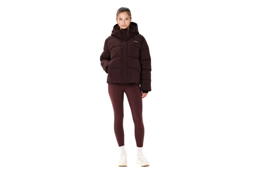 Emerson Detachable Hood Γυναικείο Μπουφάν Puffer με Κουκούλα Καφέ