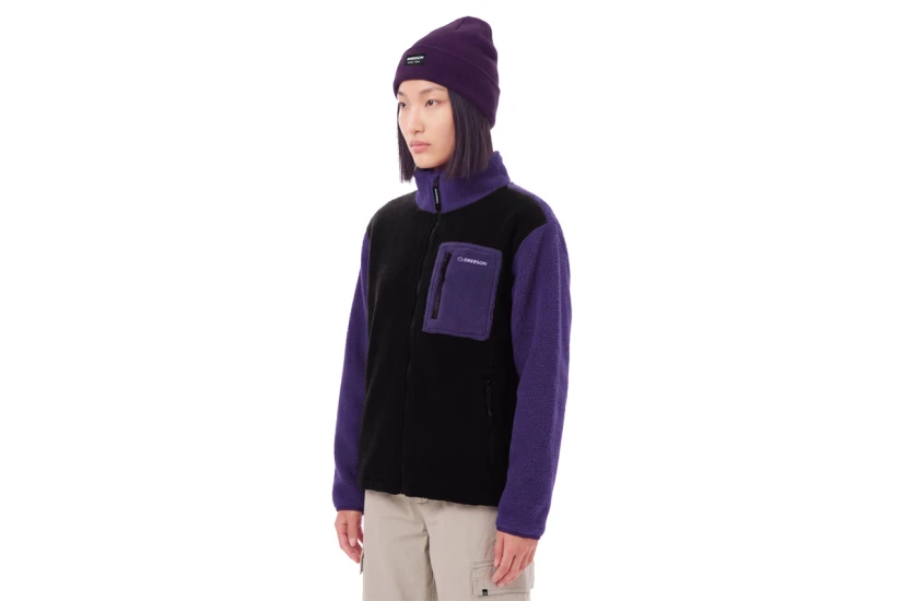 Emerson High-Pile Ζακέτα Fleece Γυναικεία (262.EW290.37 BLACK-PURPLE)