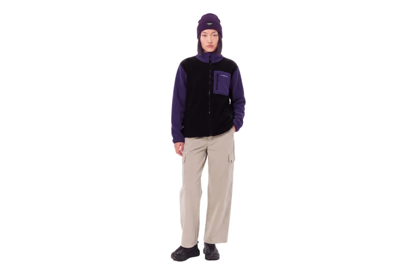Emerson High-Pile Ζακέτα Fleece Γυναικεία (262.EW290.37 BLACK-PURPLE)