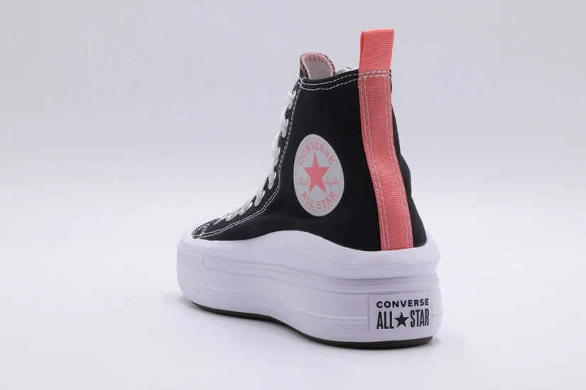 Converse Chuck Taylor All Star Move Sneakers Μαύρα, Ροζ, Λευκά