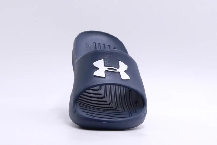 Under Armour Core Ανδρικές Παντόφλες Μπλε Σκούρες, Λευκές