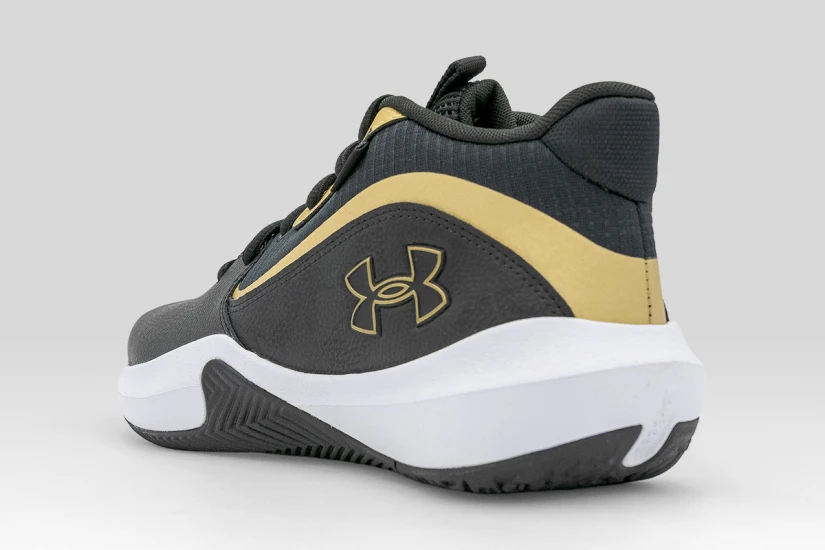 Under Armour Lockdown 7 Μπασκετικά Παπούτσια Μαύρα, Χρυσά, Λευκά