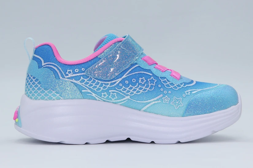 Skechers Lil Mermaid Βρεφικά Sneakers Γαλάζια, Ροζ