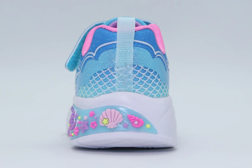 Skechers Lil Mermaid Βρεφικά Sneakers Γαλάζια, Ροζ