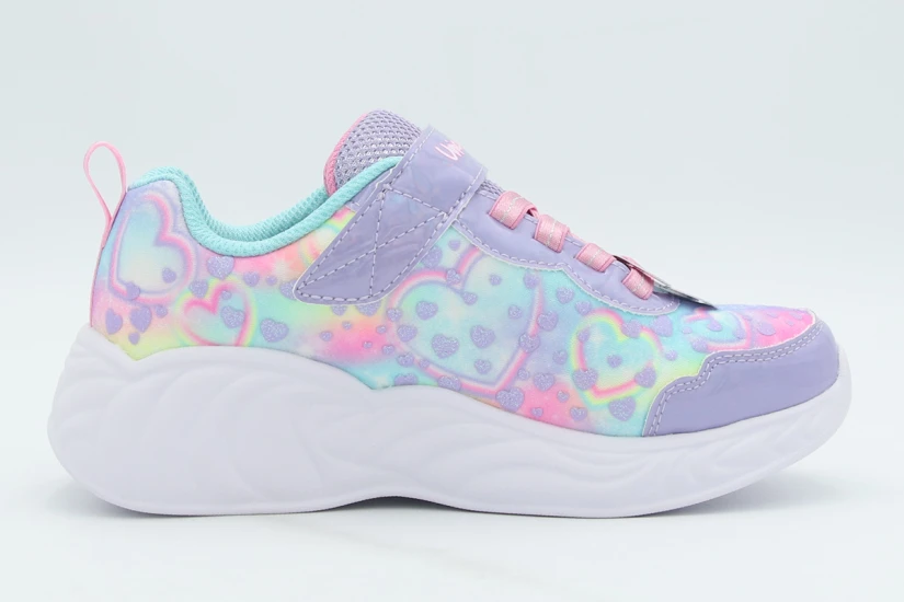 Skechers S-Lights Unicorn Dreams - Heart Sparkles Παιδικά Sneakers Λεβάντα, Διάφορα Χρώματα