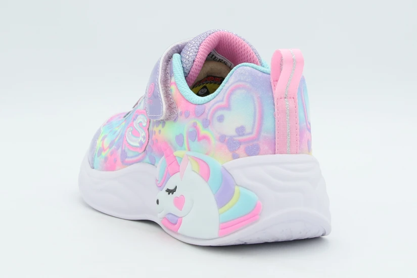 Skechers S-Lights Unicorn Dreams - Heart Sparkles Παιδικά Sneakers Λεβάντα, Διάφορα Χρώματα