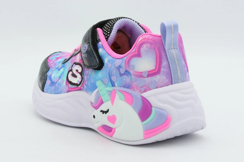 Skechers S-Lights Unicorn Dreams - Heart Sparkles Παιδικά Sneakers Πολύχρωμα